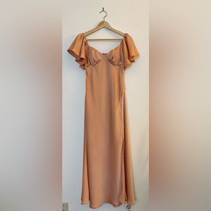Apricot Midi Dress
